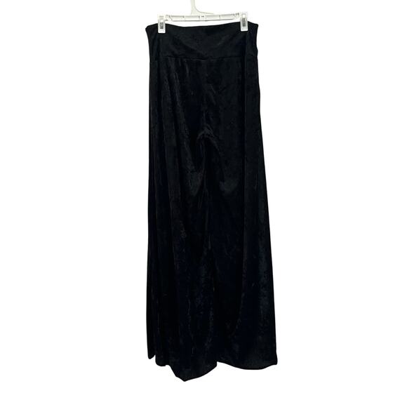 Vintage Y2K Silver Wear Burnout Velvet Wide Leg Cropped Pants Size S - Picture 2 of 6